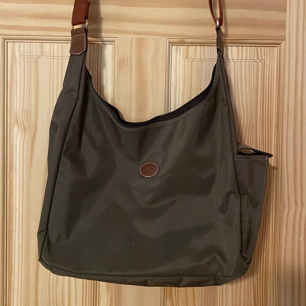 Longchamp Crossbody - olive green